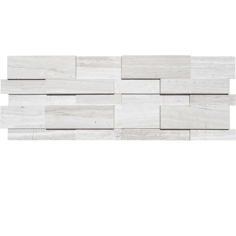 7x20 White Woodridge Honed Limestone Wall Panel (5/8)